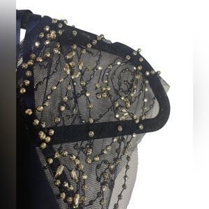 Dj Jaz Navy Embellished Dress - Gem